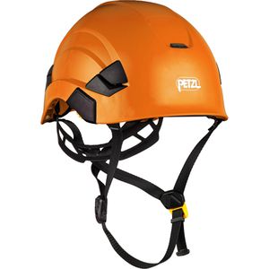 Petzl Schutzhelm Vertex, EN 397, EN 12492, EN 50365, mit 6-Punkt-System & Kinnriemen, Größe 53-63, orange