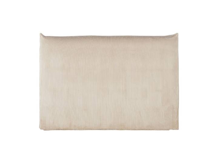 Abnehmbares beigefarbenes Kopfteil in Samtoptik für ein 160 cm breites Bett