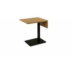BEISTELLTISCH höhenverstellbar Codi 55x57x47 Furnier Schwarz/Wildeiche