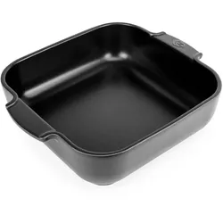 PEUGEOT Keramik Auflaufform APPOLIA 28cm Quadratisch Satin-Schwarz Spülmaschinenfest