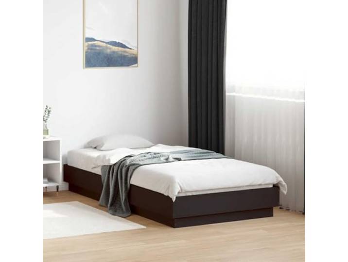 YNGBHFNOP Holzwerkstoff mit Stabiler Lattenrost 90x190 cm Schwarz Bettgestell Schwarz 90x190 cm Holzwerkstoff Stabiler Lattenrost Rahmen Ohne Matratze Schlafzimmer Möbel
