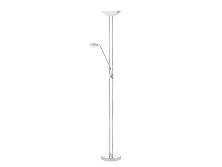 Lampadaire Baya 36 x 25 x 180cm Argenté/Chrome Matériau : Verre, Métal Surface en métal : Galvanisé Type de métal : Acier LED