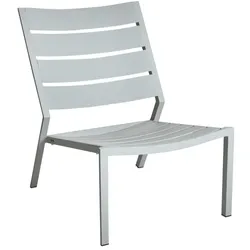 Gartensessel Delia aus Aluminium, modern und stapelbar, hellgrau, pflegeleicht, Brafab