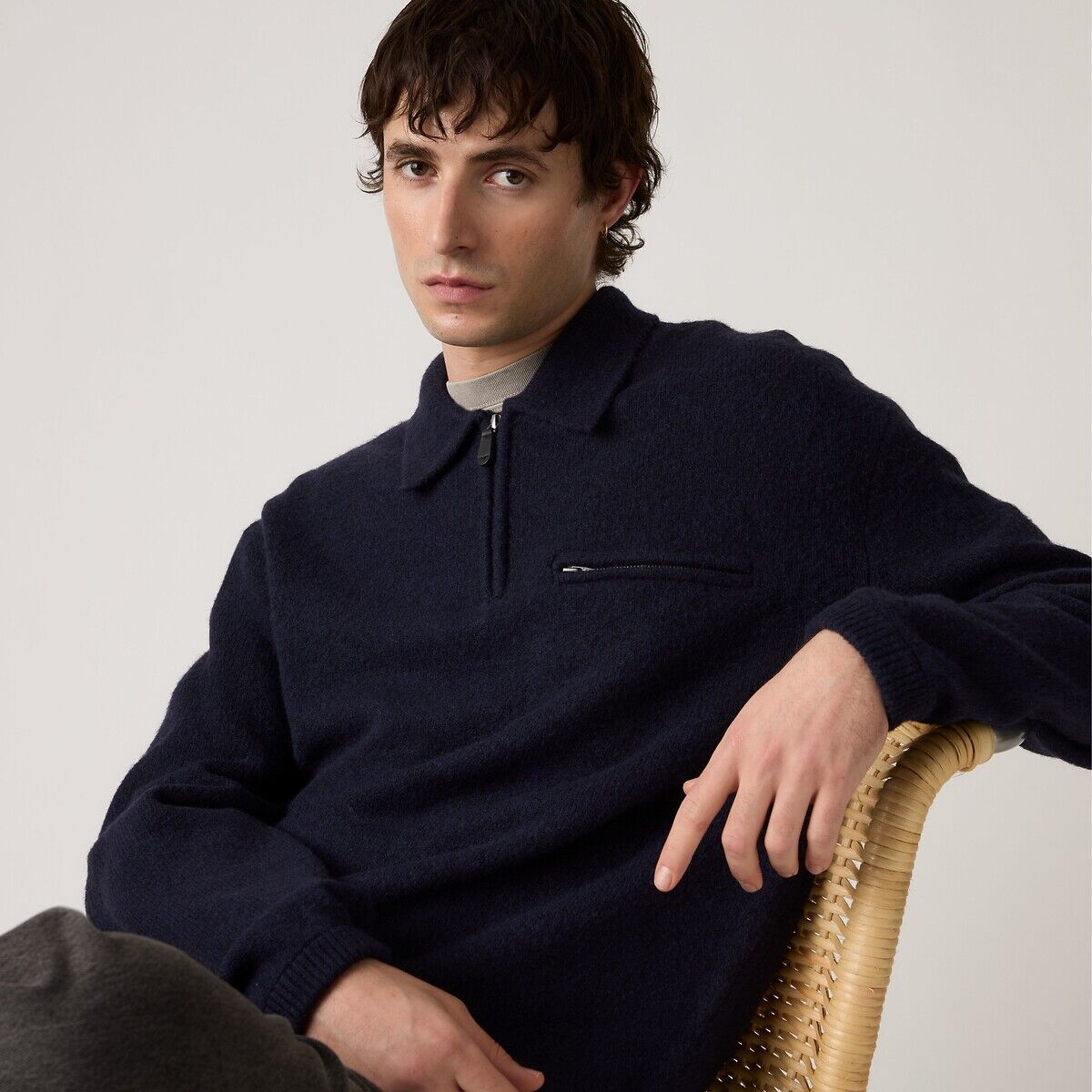 LEVI'S Pull col polo, demi-zippé, BOULDER