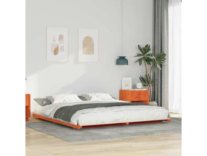 Plattformbettrahmen Massivholz Kiefer 180 x 210 cm Ohne Boxspring, Modernes Design, Einfache Montage, Pflegeleicht, Stabil