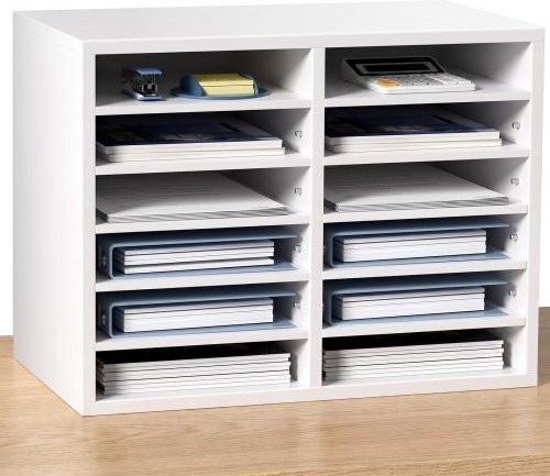 Vevor Brievenbak Bureau-organizer, Wit, B/D/H: 52 x 30,5 x 41 cm