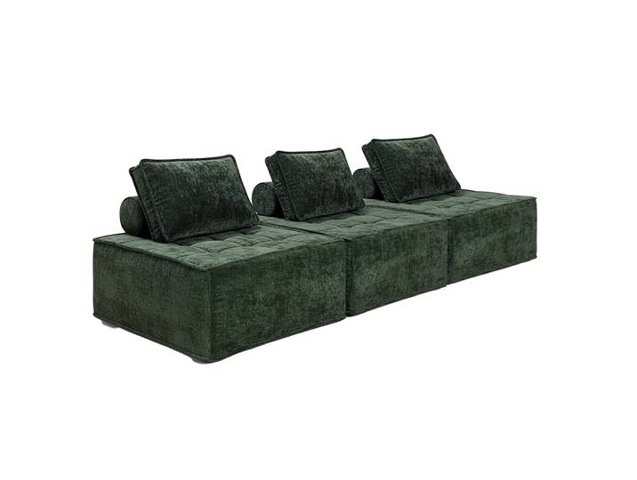 Modulares Sessel aus Stoff mit Kissen - 3er-Set