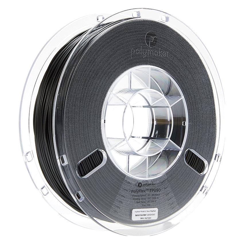 Polymaker PolyFlex TPU-90A Black-1.75mm-750g (TPU, 750 g, 1.75 mm) (PD02001)