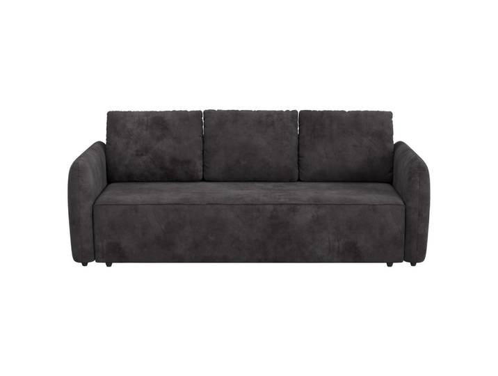 Mid.you Schlafsofa, Schwarz, Kunststoff, 222x89x102 cm, Liegefunktion, Wohnzimmer, Sofas & Couches, Schlafsofas, Schlafsofas mit Bettkasten