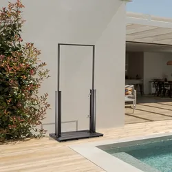Home Deluxe Solardusche mit Bodenplatte PAROS