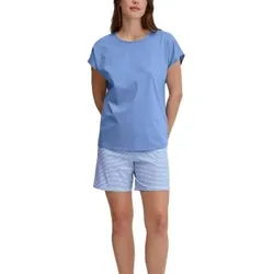 Calida Lovely Nights Short Pyjama Hellblau Baumwolle Small Damen