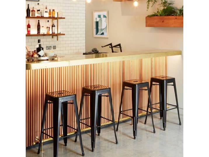 Tabourets de Bar Industriel Empilable Maison Resto Cuisine Métal Hauteur 76cm Capacité 150kg - Yaheetech