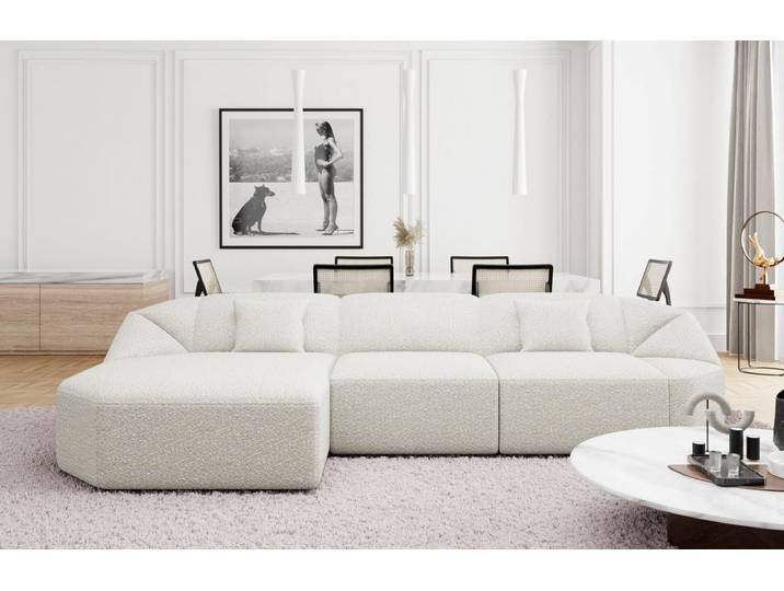 Stoff Ecksofa Cabrera L-Form Kurz