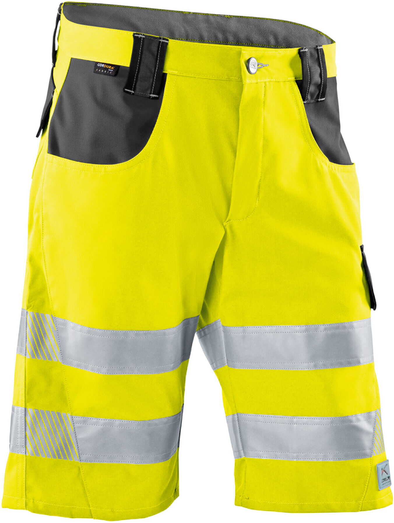 Kübler PSA Reflectiq Shorts 2307 warngelb/anthrazit 50 ; Kübler Workwear (2307 8340-3497-50)