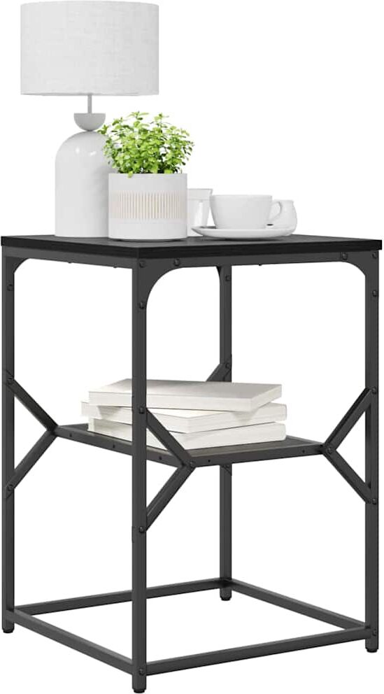 vidaXL Mesa lateral Roble Negro 41 x 40 x 60 cm Negro