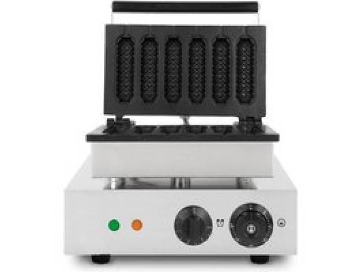 Gaufrier pour Gaufres sur Batonnet - VERTES - 6 gaufres - 120 pièces/h - Anti-Adhérent