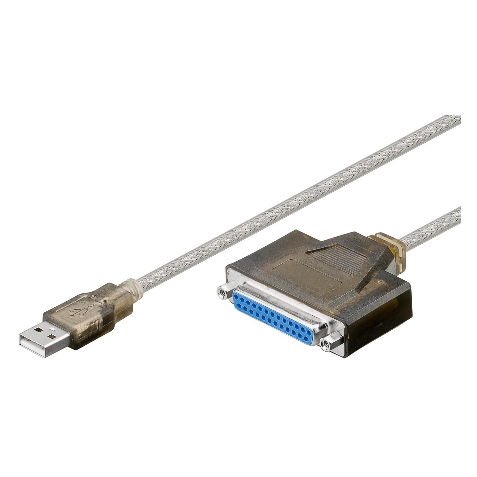 Goobay USB-Druckerkabel, Transparent, 1.5 m (1.50 m, Parallel (Drucker)) (95433)