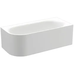 Bette BetteSilhouette Badewanne Eck Sonderform Lux Oval V Edelweiß 1750x800x450 mm 2-Sitzer Schürzenwanne glasierter Titan-Stahl