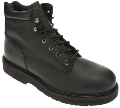 "Work America Men's Steel Toe 6"" Brawny Leather Work - 8 Black Boot E3"