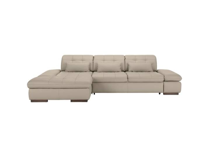 Wohnlandschaft 199/79-96/305 cm Hellgrau Echtleder