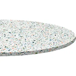 Restootab - Tischplatte Ø120 Dekor Terrazzo spectra chip