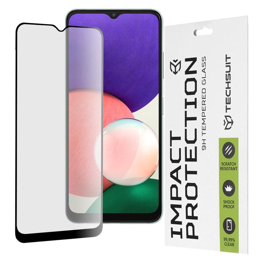 Techsuit - 111D Full Cover / Full Glue Glass - Samsung Galaxy A22 5G - Black (Samsung Galaxy A22 5G) (56339123)