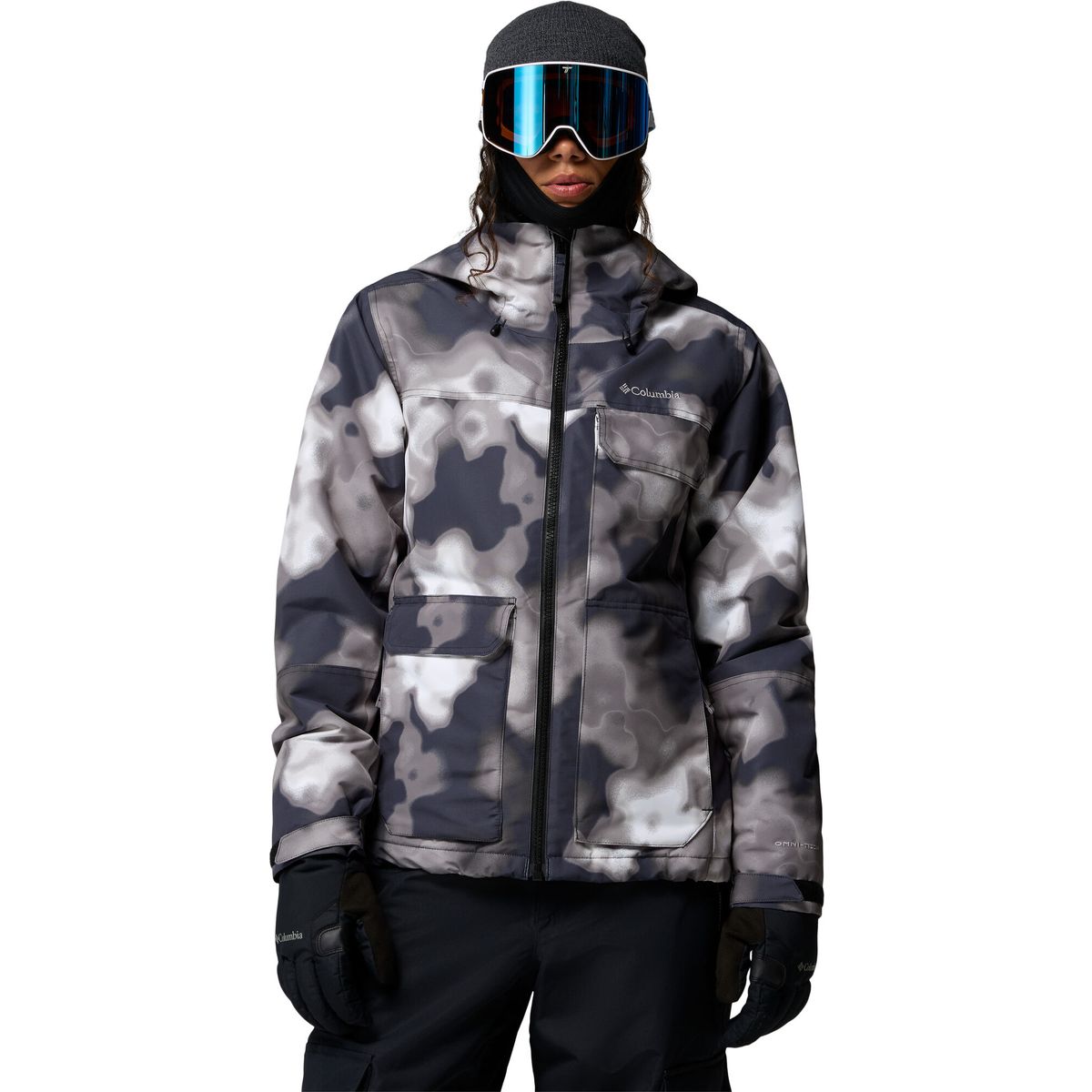 Columbia Women’s Coreshot Printed Waterproof Ski Jacket black dyeflower (010) S 217121-2171211-010-S
