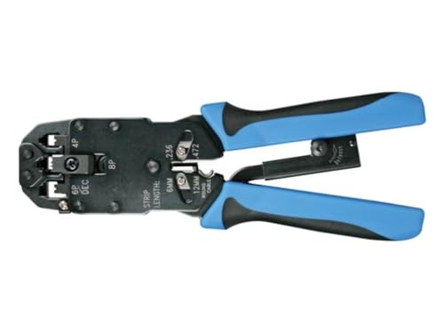 Toolland Professionele krimptang voor modulaire connectoren (RJ45, RJ11 en meer)