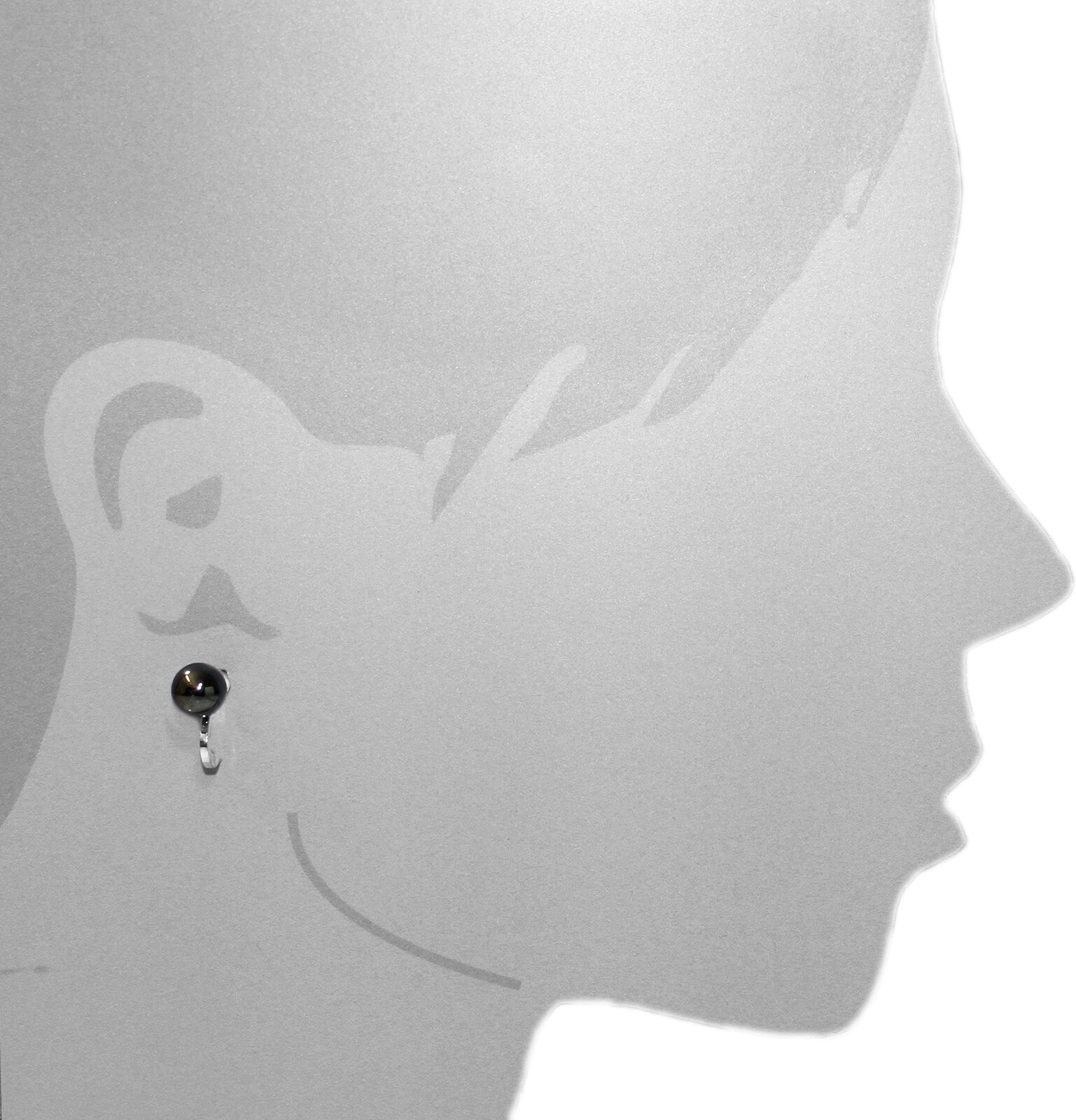 Paar Ohrclips OSTSEE-SCHMUCK "Ostsee-Schmuck Ohrclip Kugel 9 mm Ohrclip Kugel 9 mm", weiß (weiß, neutral), Ohrringe, Damen, 15 x 9mm, Silber 925 (Sterlingsilber), Paar Ohrclips
