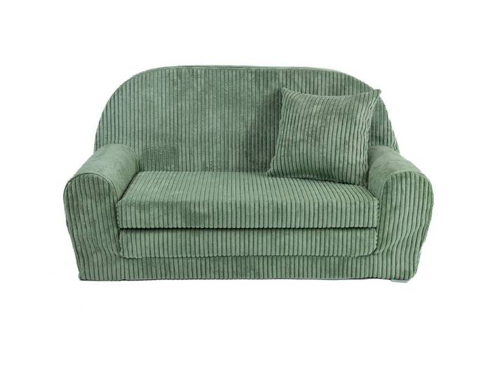 FORTISLINE Kindersofa Mini-Sofa Rosalia aus Cord – Komfort, Stil und Sicherheit für Ihr Kind, zusammenklappbar, waschbarer Bezug, keine Montage erforderlich