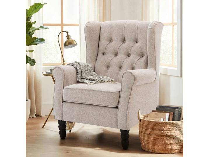 Fauteuil design minimaliste — Alliez confort et style pour sublimer votre intérieur moderne-beige
