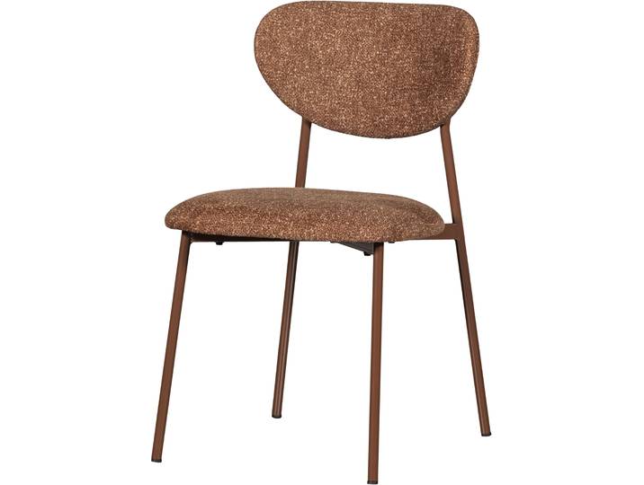 Esszimmerstuhl WOOOD Valor Webstoff mit farblich passendem Metallgestell H77 x B46 x T56 cm , braun, bruin, braun, B:46cm H:77cm T:56cm, Polyester, Stühle, Esszimmerstuhl, (Set, 2 St) Tragkraft 120 kg, pfleigleicht, Hohe Verschleissfestigkeit