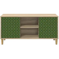 vidaXL, TV Möbel, Damisberg (Smaragd geometrisches Muster) (33 x 102 x 50 cm)