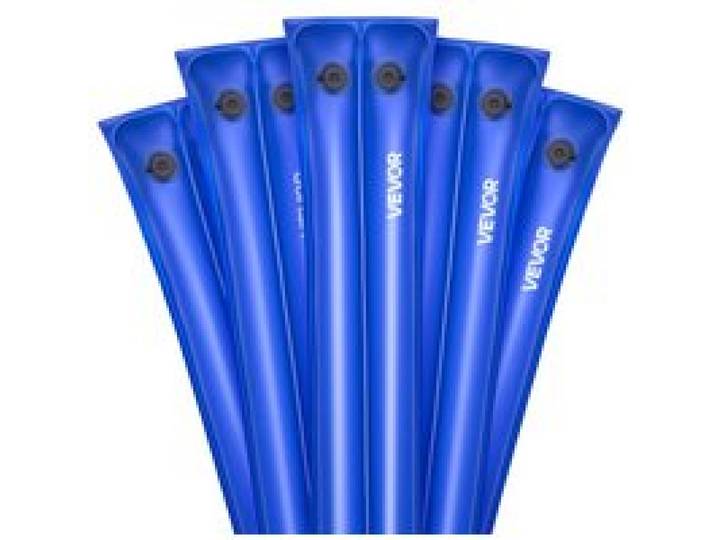 VEVOR Pool Beschwerungssack, 5 Packungen à 300 cm, 0,4 mm dicke PVC-Säcke mit Gewichten mit auslaufsicherem Schraubverschluss, Wassersäcke zur Befestigung von Poolabdeckungen im Winter, blau
