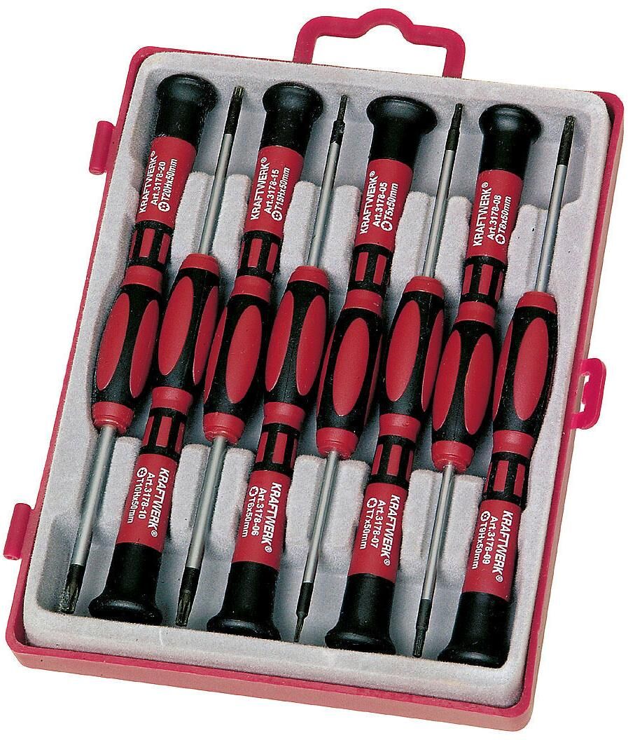 Schraubendreher KRAFTWERK "TX", rot, Edelstahl, Schraubendreher, Schraubendreher rot Einheitsgröße