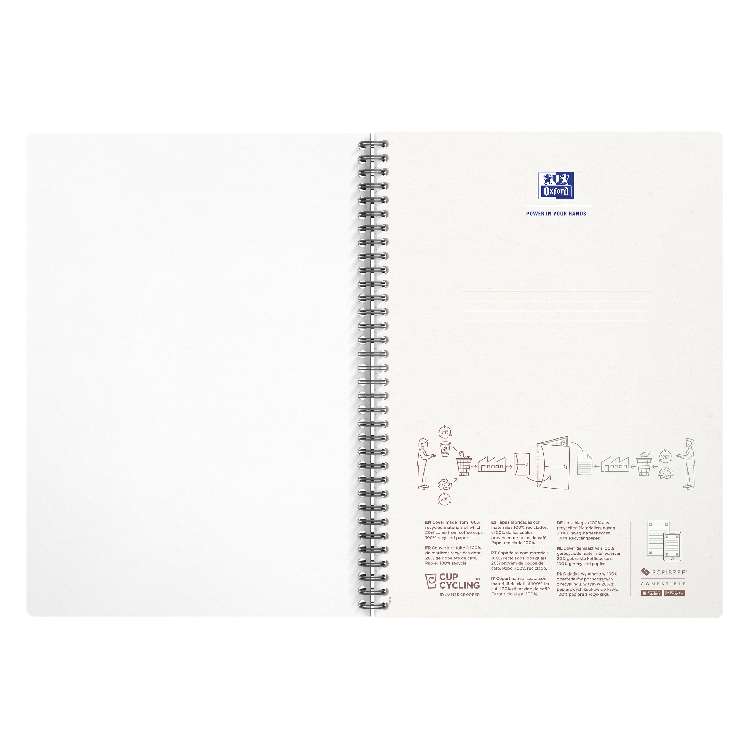 Oxford My Rec'Up Spiralblock A4 (A4, Liniert, Weicher Einband) (400166095)
