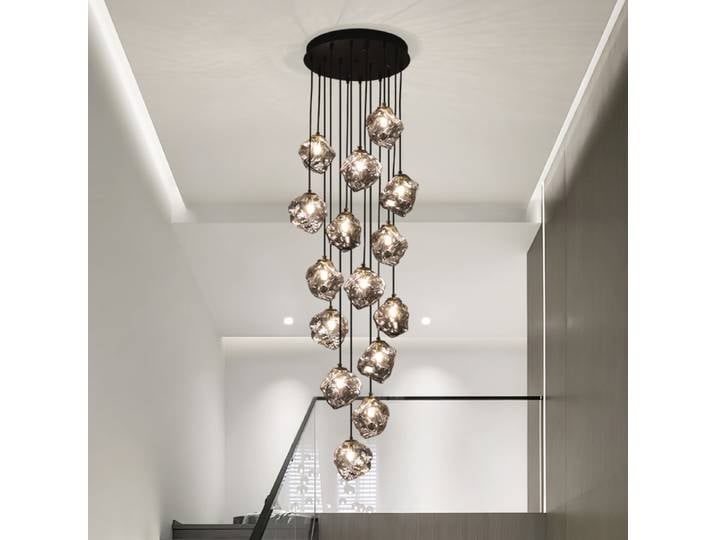 Lustre moderne pour escalier, luminaires suspendus, éclairage intérieur, lampe de plafond, luminaires suspendus à LED, lustres pour salon, éclairage intérieur