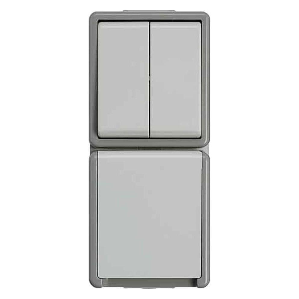 Siemens Aufputz SCHUKO-Kombination Serienschalt. (5TA4815)