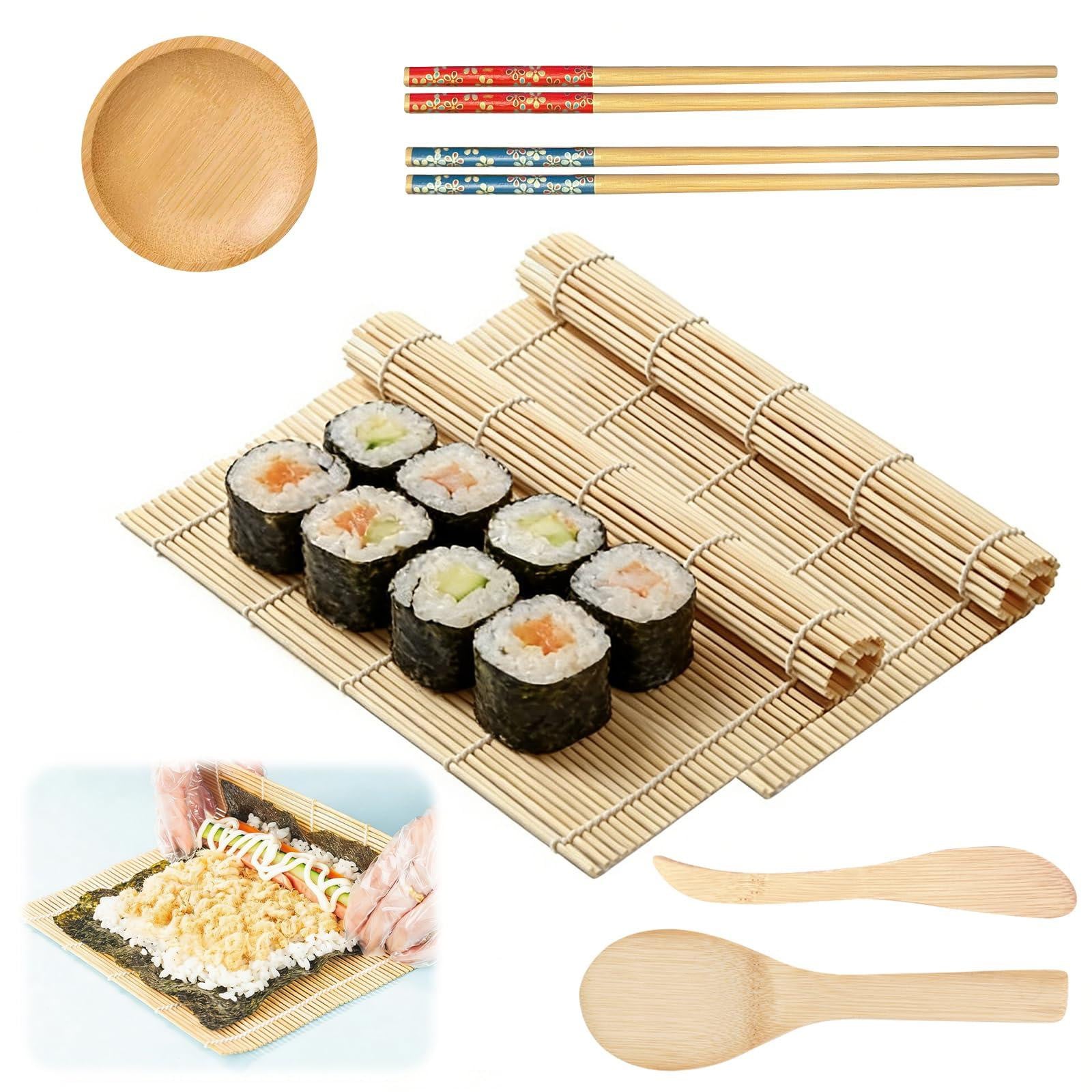 Dripio Sushi-set 7-delig inclusief bamboematten, rijschepje en sojasausschaaltje