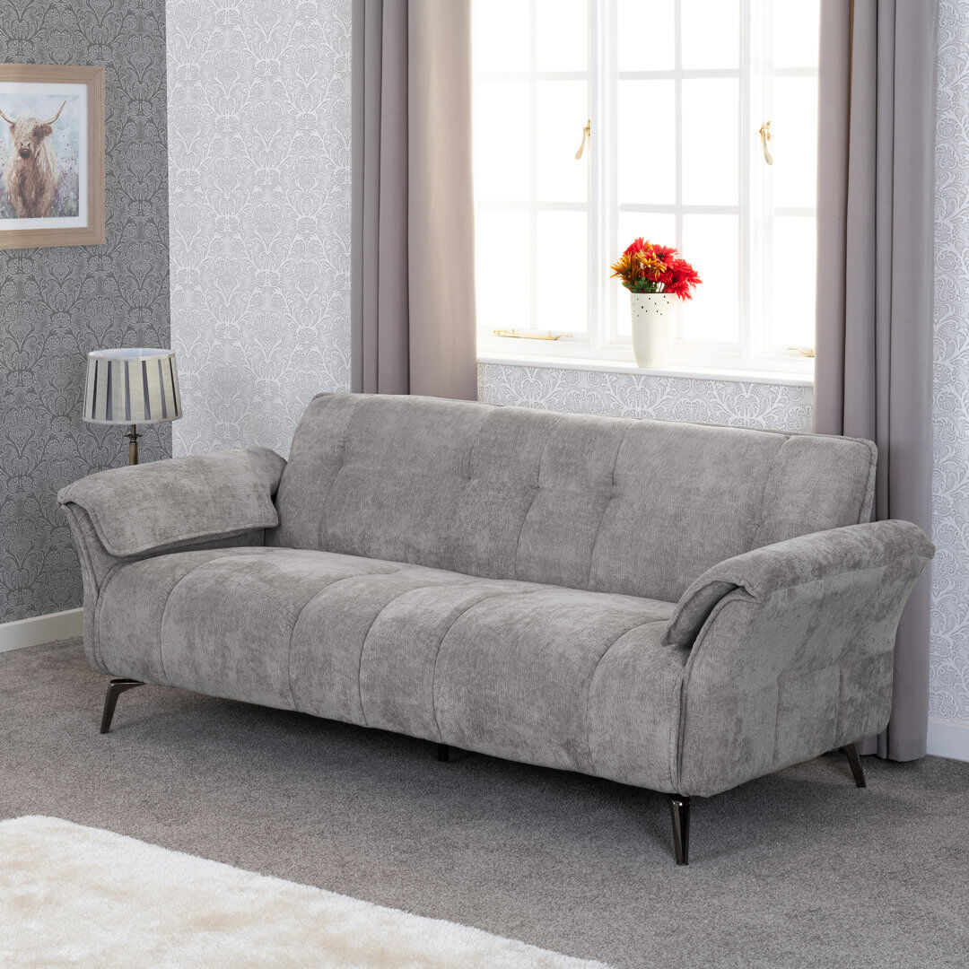 George Oliver Neotomas Upholstered Sofa Grey 3