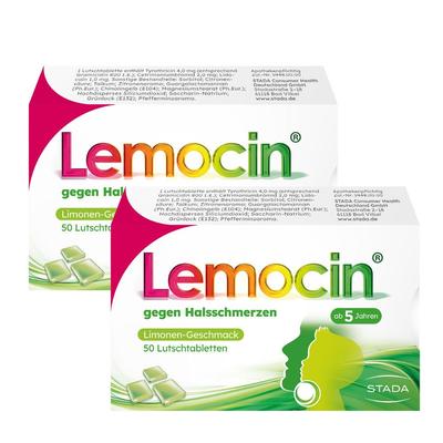 Lemocin gegen Halsschmerzen Lutschtabletten 2x 2x50 St