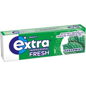 Extra Kaugummis Professional Fresh, Spearmint, zur Zahnpflege, zuckerfrei, Riegel mit 10 Dragees
