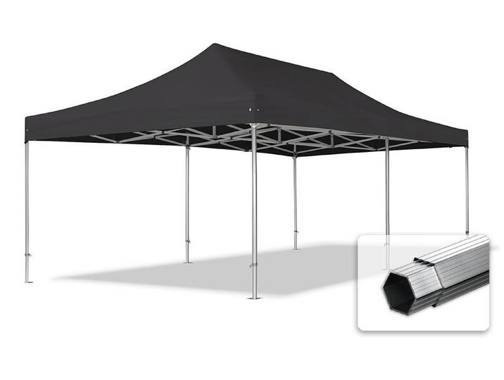 TOOLPORT 4x8 m Tonnelle pliante Alu\, PVC 850\, noir