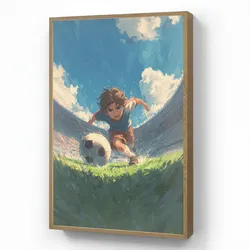 WANDLEUCHTE MIT AKKU Stadion - Fußballer - Ball Farbwechsel 70x100 cm Wandlampe