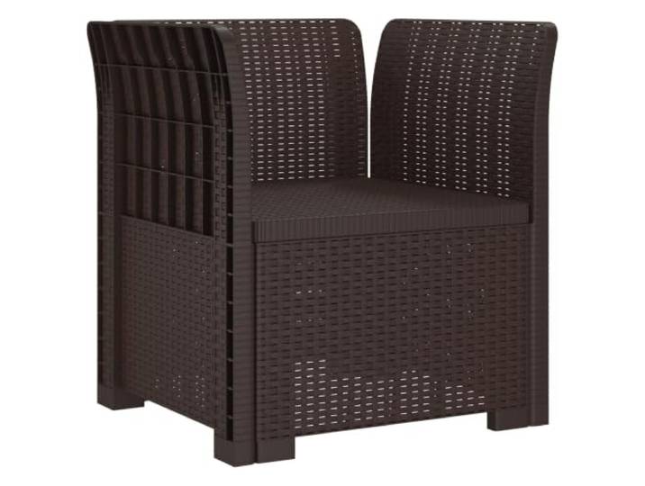 KTHLBRH Sessel, 1-Sitzer, Rattanoptik, PP, braun, für den Außenbereich Modulares Design, stabile Konstruktion, nur für den Außenbereich, Montage erforderlich, Kapazität 120 kg pro Sitz