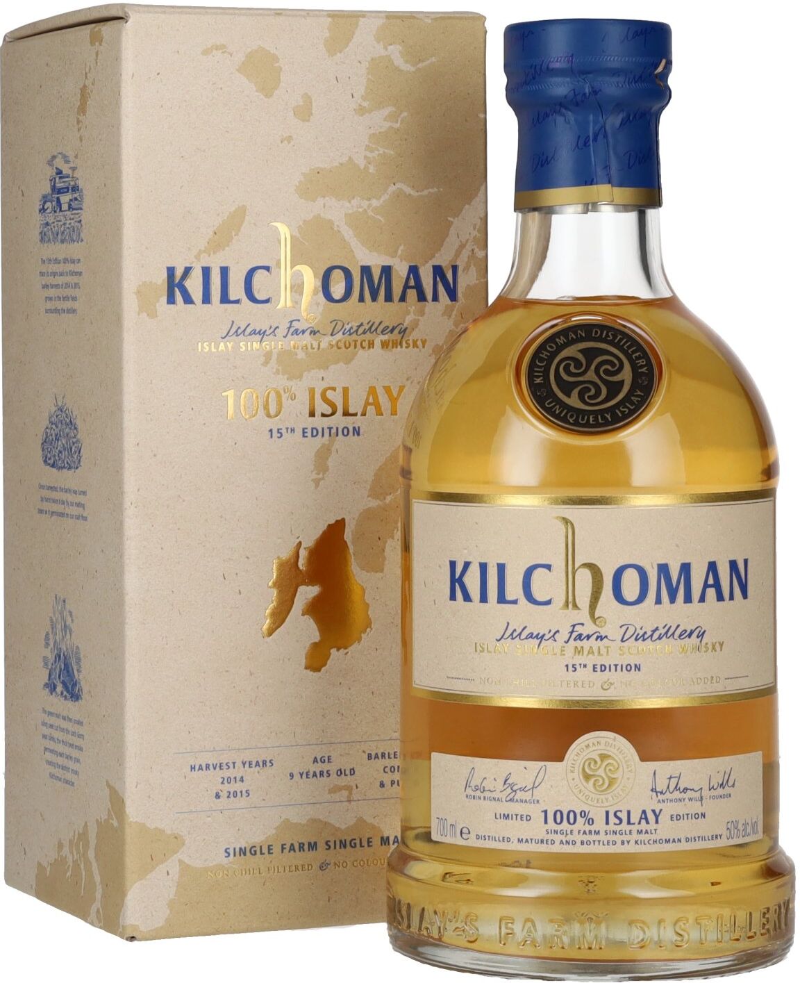 Kilchoman 100% Islay 15th Edition Single Malt Scotch Whisky 50% Vol. 0,7l in Geschenkbox