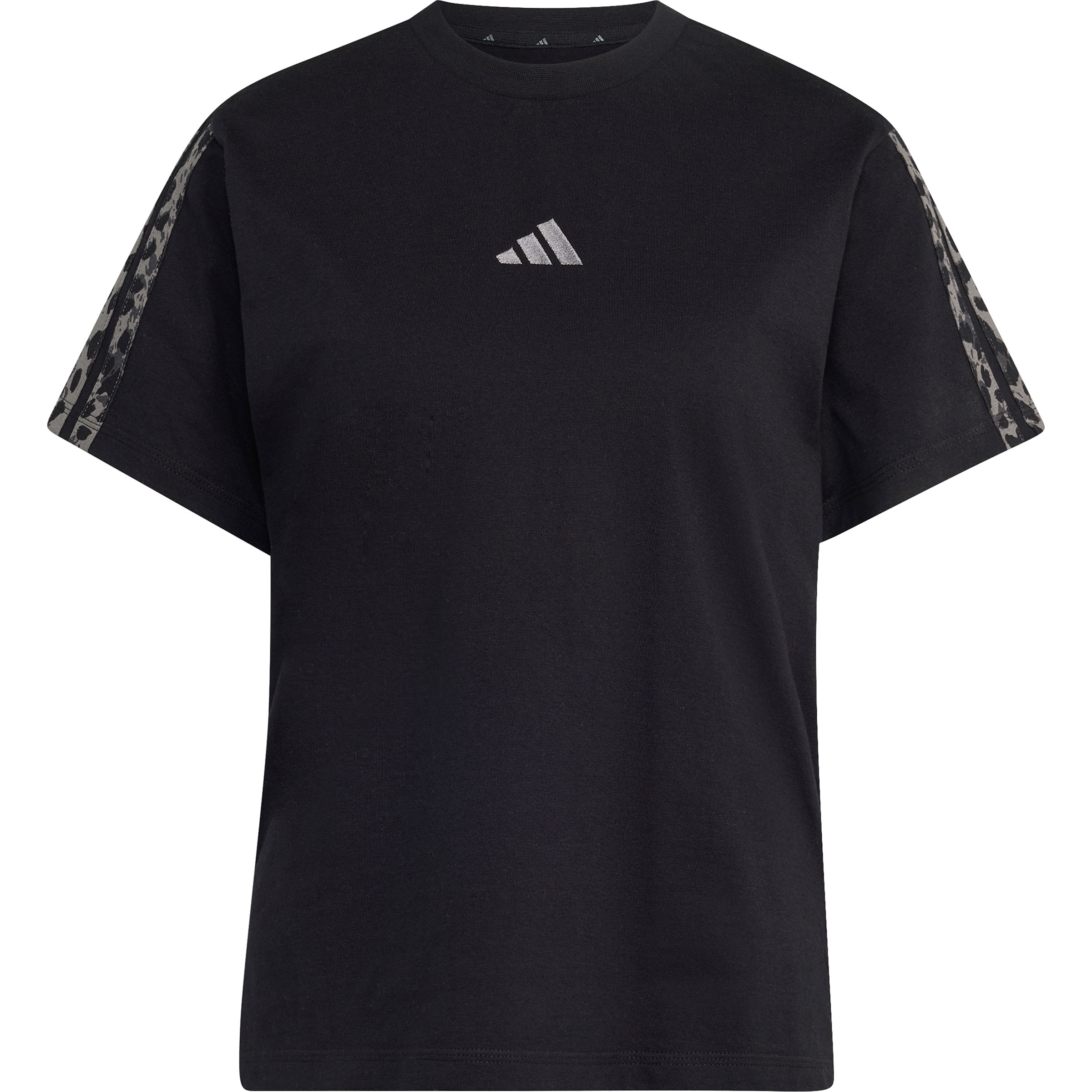 adidas Seasonal Essentials Animal Print Damen T-Shirts schwarz Größe XS Lifestyle Widerstandsfähig