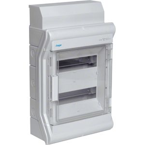 Hager Sicherungskasten vector VE212DN, IP65 für außen, 24 Module, 2-reihig, mit transparenter Tür, für Aufputz