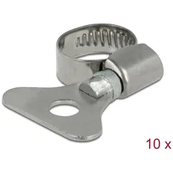 DELOCK Schlauchschelle, Flügelmutter 10-16mm 10 Stk. Metall