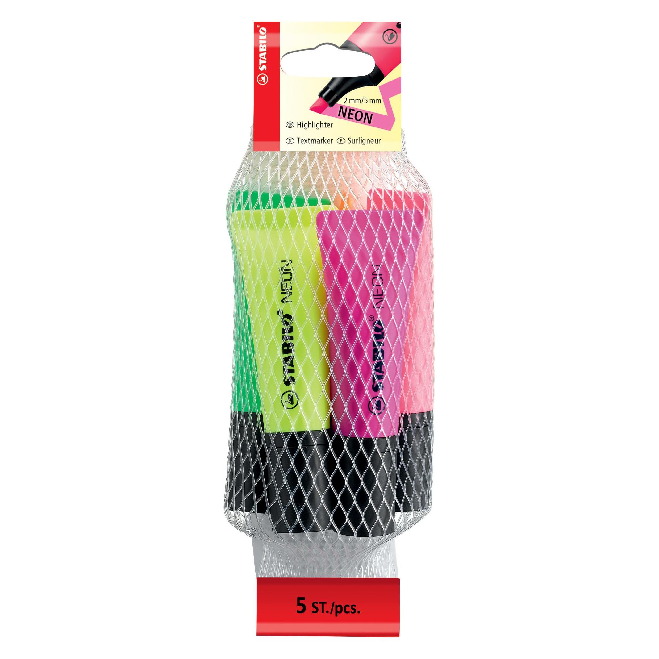 Stabilo NEON Textmarker (5x) (72/5-2-5)